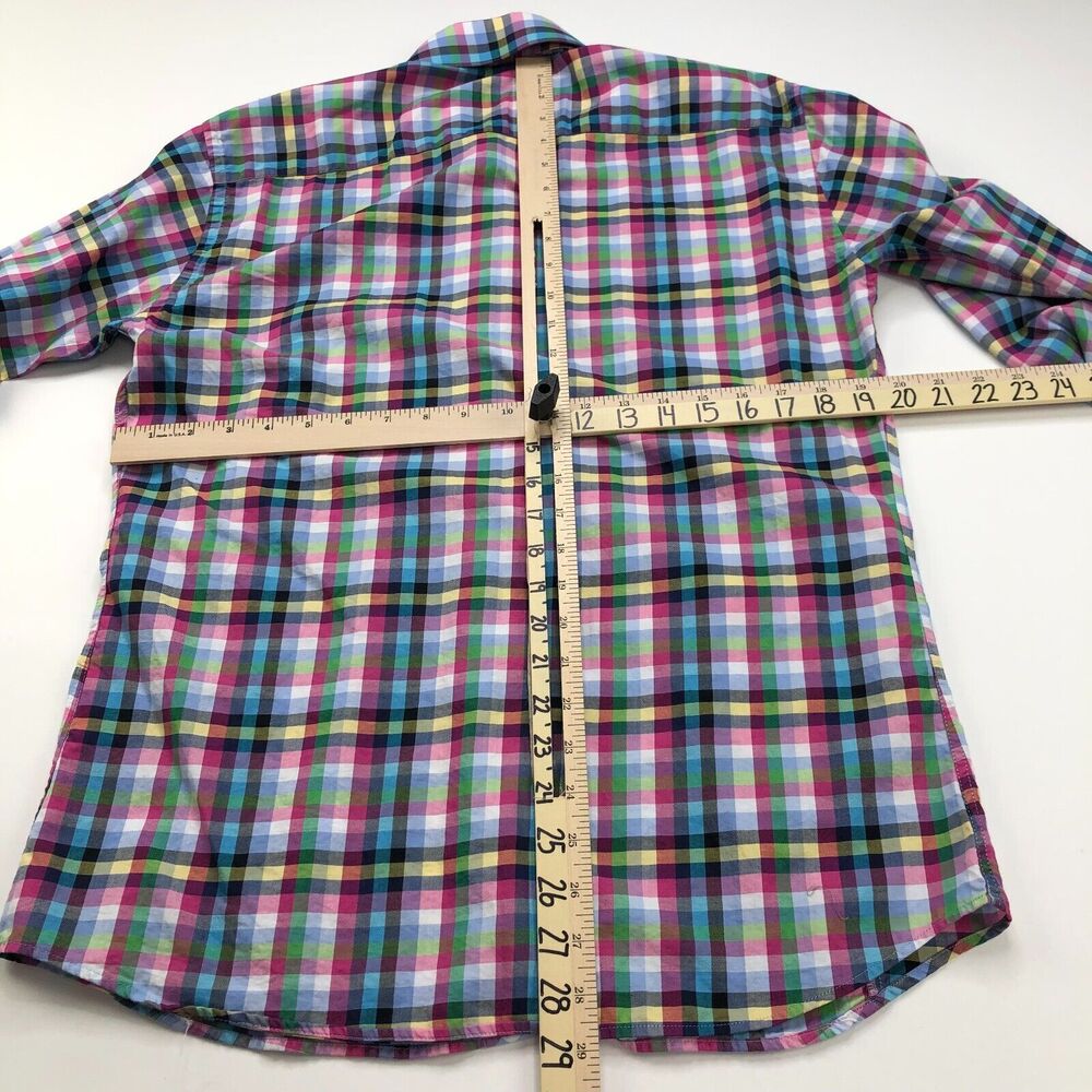 Jared Lang Medium Colorful Button Long Sleeve Cot… - image 5